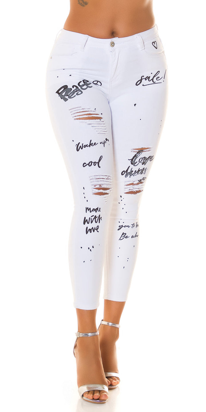 Denim Skinny Jeans im Used Look (Kopie)