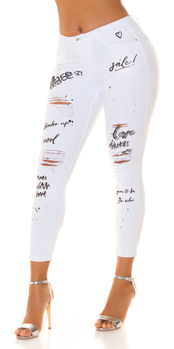 Denim Skinny Jeans im Used Look (Kopie)