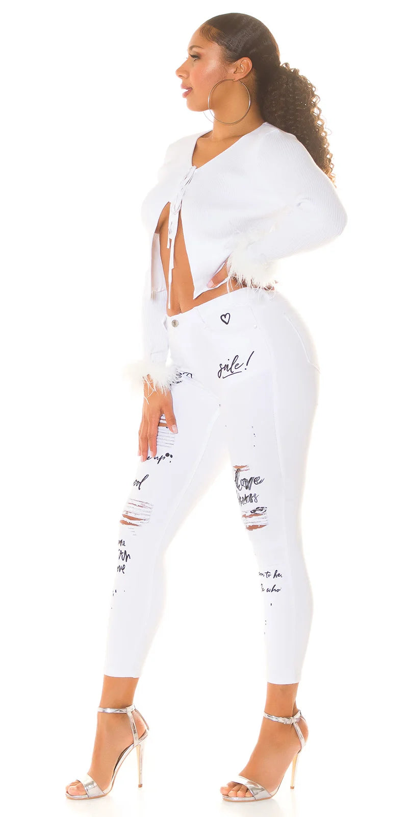 Denim Skinny Jeans im Used Look (Kopie)