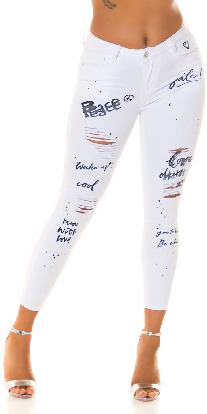 Denim Skinny Jeans im Used Look (Kopie)