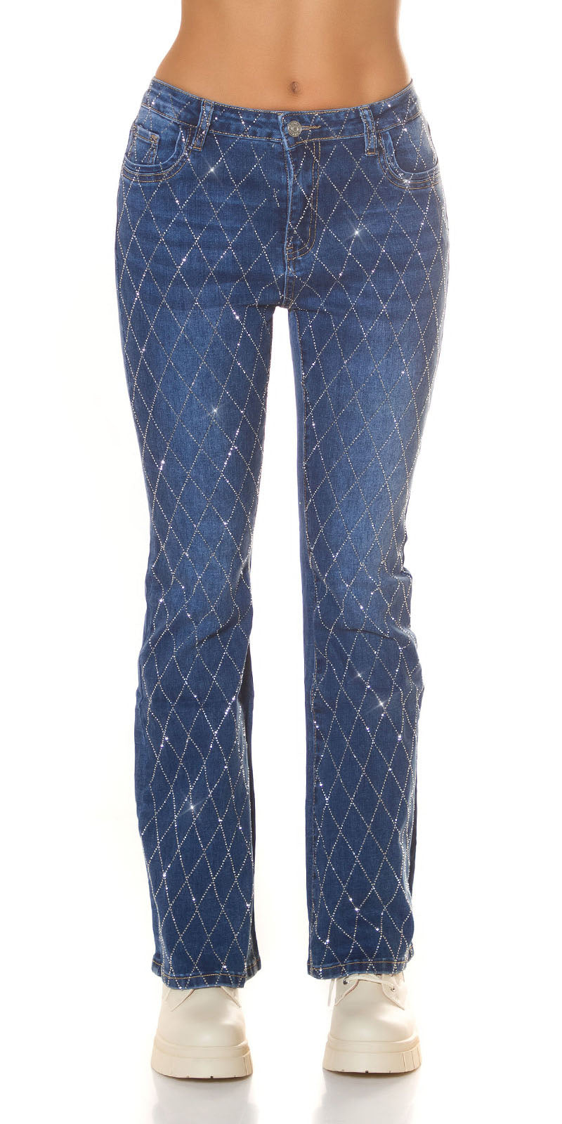 Glitzer Flared Jeans