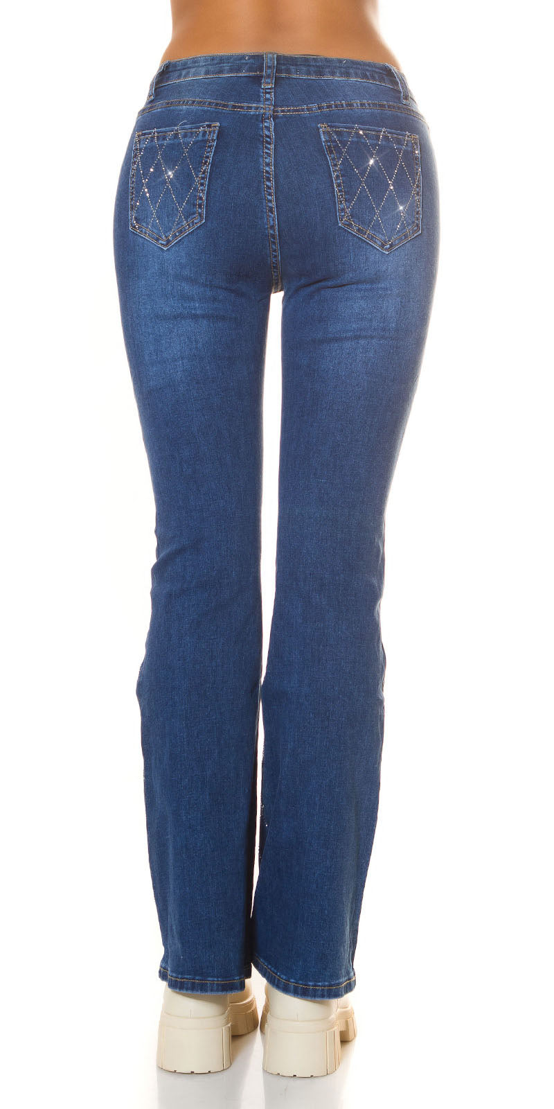 Glitzer Flared Jeans