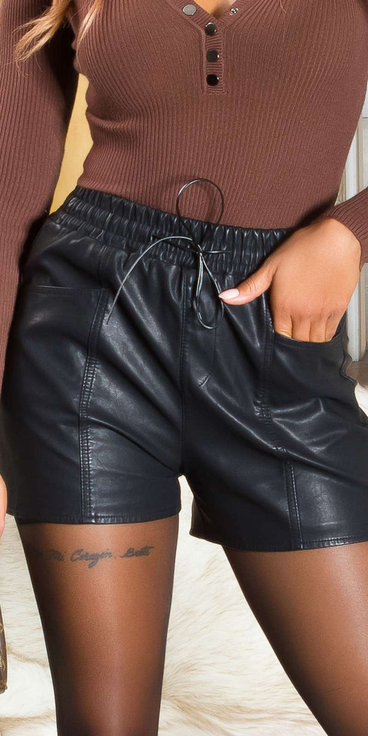 Lederlook Shorts 